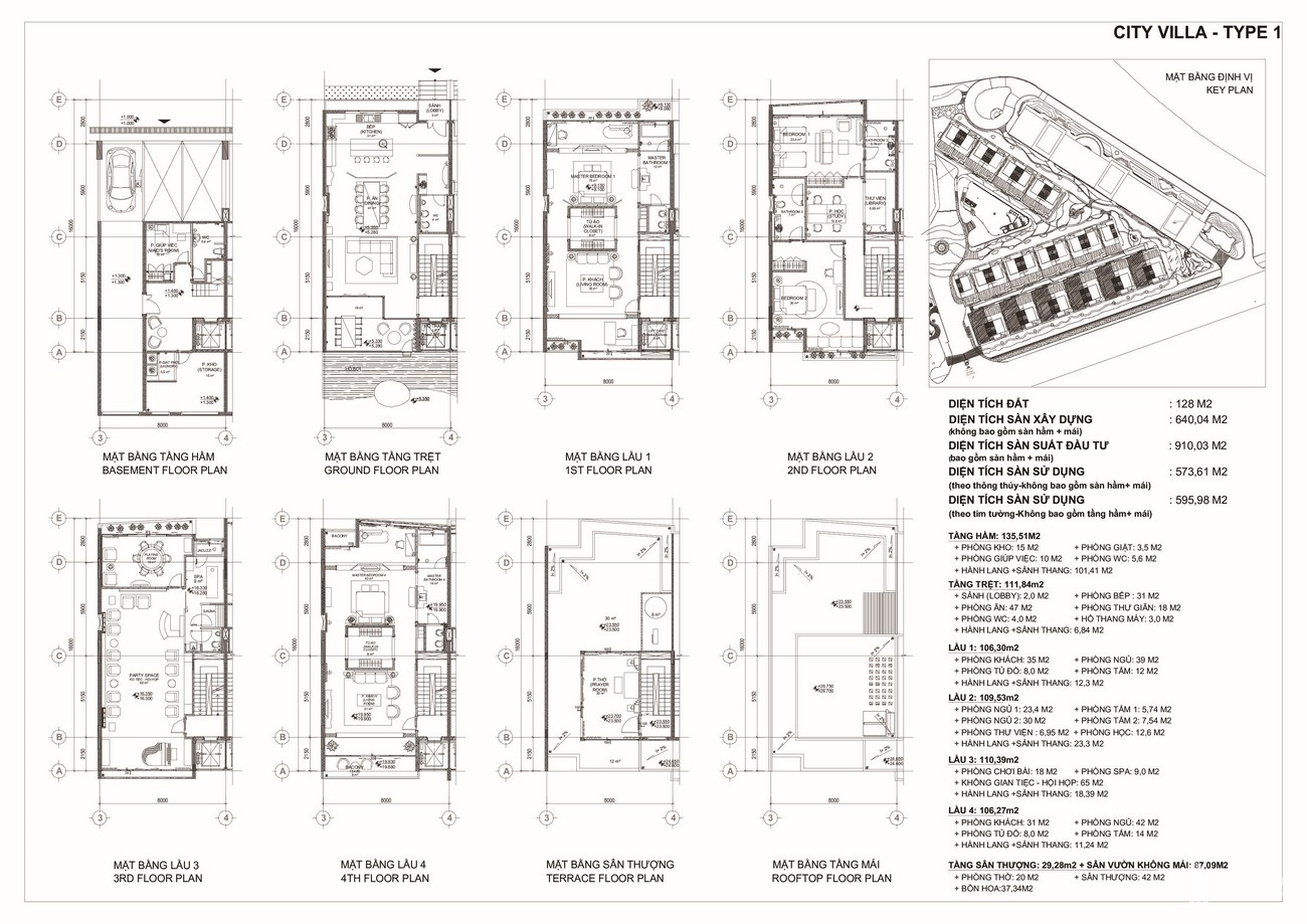 Thiết kế  City Villa loại 1 dự án biệt thự chung cư TNR Evergreen Quận 7