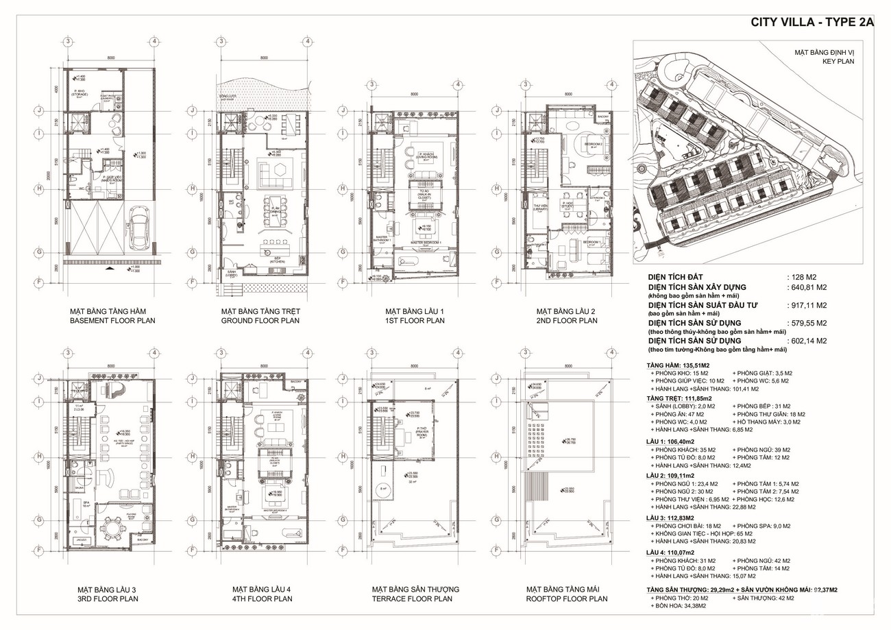 Thiết kế City Villa loại 2A dự án biệt thự chung cư TNR Evergreen Quận 7